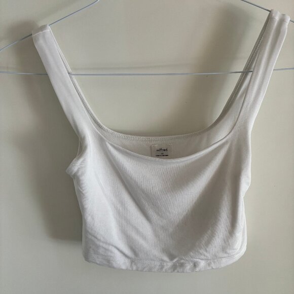 Wilfred White Vacay Cropped Tank Size XS - Picture 1 of 2